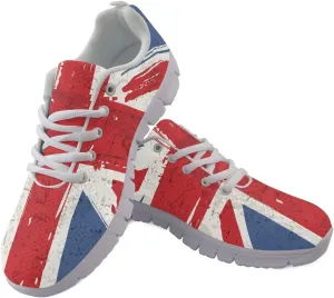 Jeiento Womens Walking Sneakers Tennis Shoes - Flag Shoes Breathable Comfortable Non Slip Athletic Running Jogging Gym Workout Casual Sport Shoe