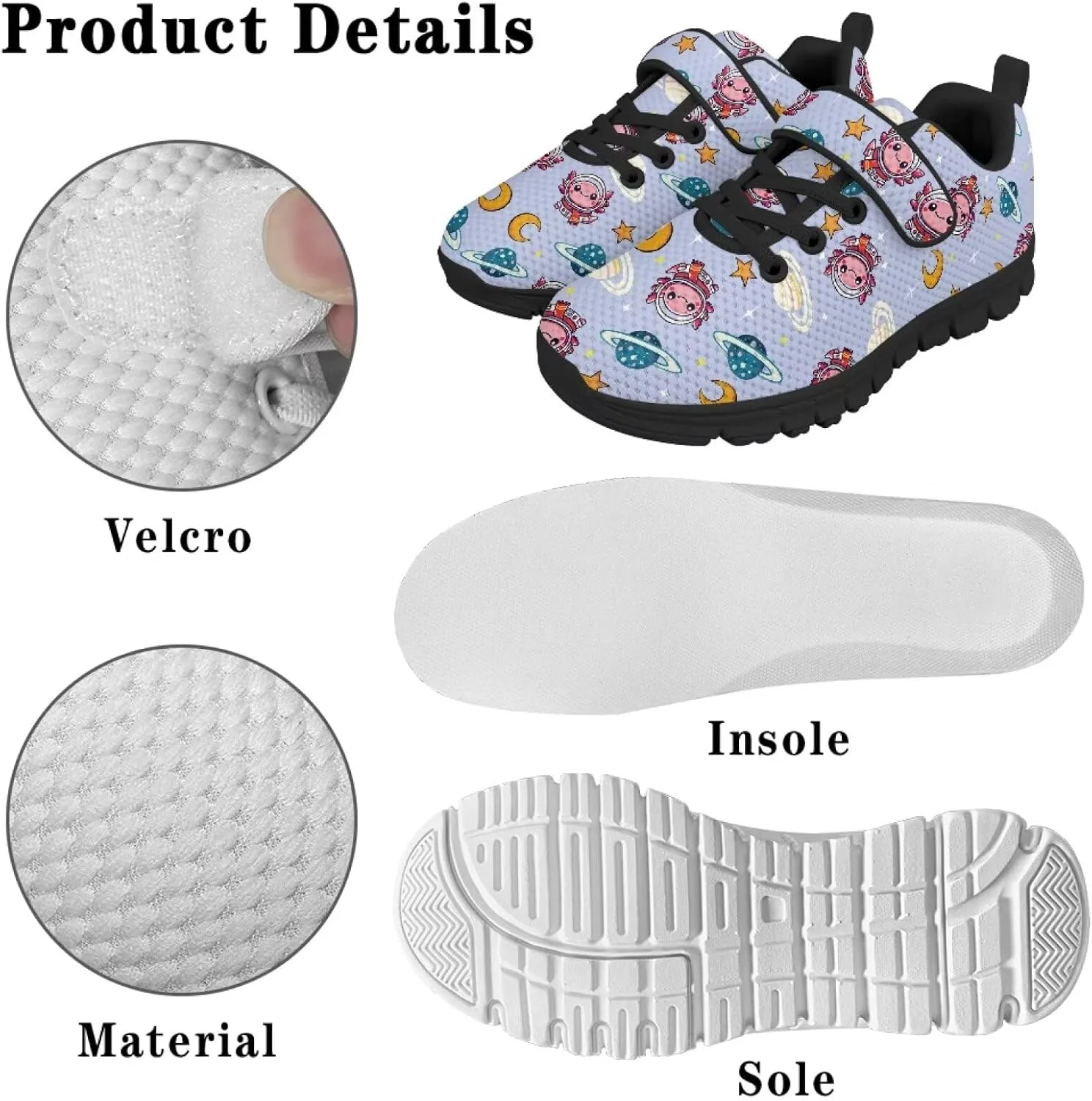 Kids Sneakers Comfy Zero-Drop Healthy Sole Sneakers Strap Athletic Walking Shoes Lightweight Minimalist Sneakers
