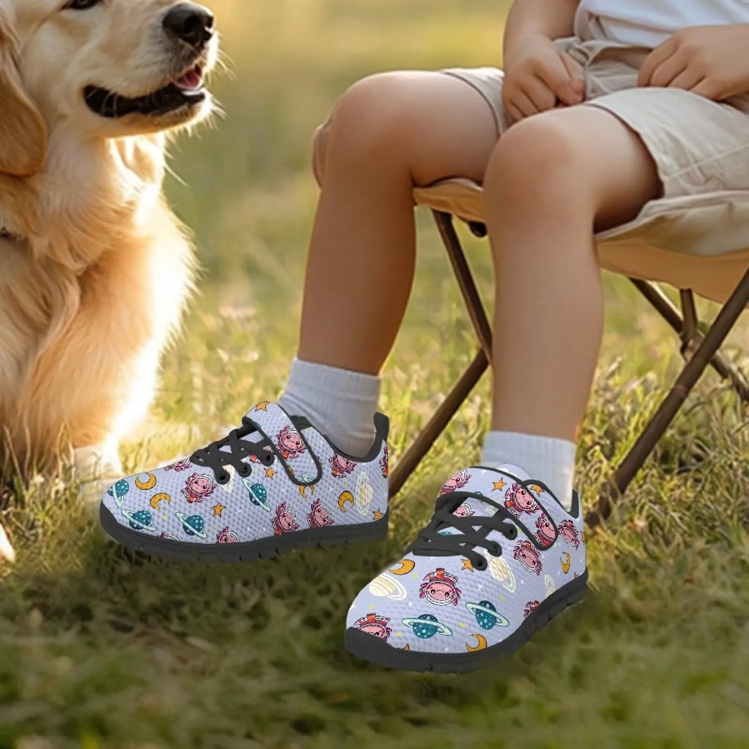 Kids Sneakers Comfy Zero-Drop Healthy Sole Sneakers Strap Athletic Walking Shoes Lightweight Minimalist Sneakers