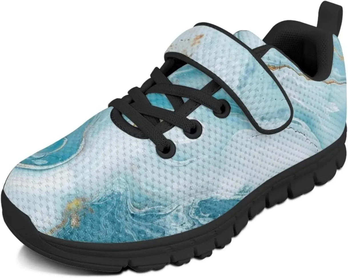 Kids Sneakers Comfy Zero-Drop Healthy Sole Sneakers Strap Athletic Walking Shoes Lightweight Minimalist Sneakers