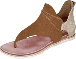 Ladmiple Sandals Women Dressy Summer Open Toe Flip Flops Gladiator Sandals Causal Beach Travel Platform Slippers Shoes