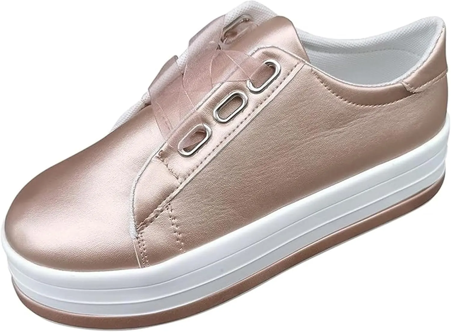 Ladmiple Shoes For Women Sneakers Slip Ons Canvas Shoes Fashion Casual Summer Low Top Platform Walking Flats Loafers