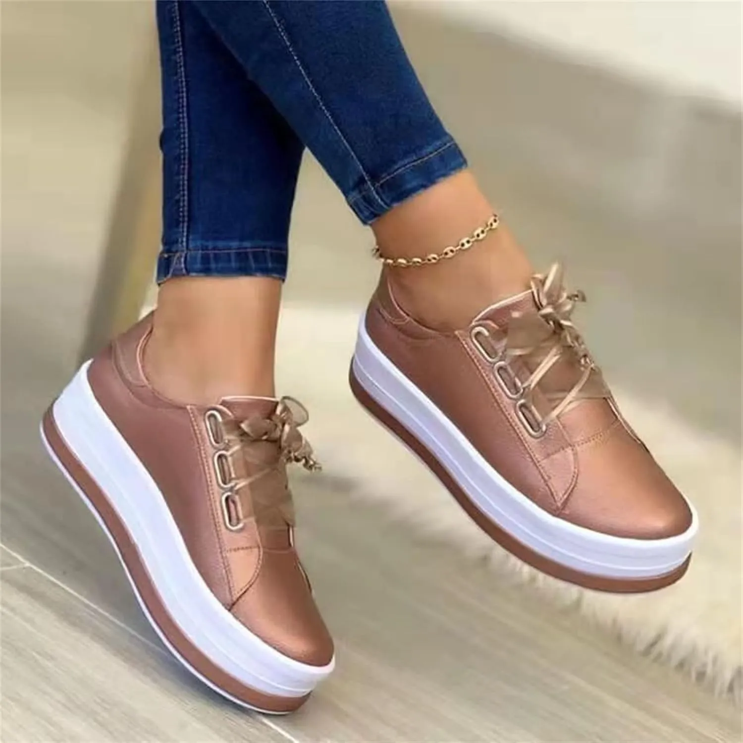 Ladmiple Shoes For Women Sneakers Slip Ons Canvas Shoes Fashion Casual Summer Low Top Platform Walking Flats Loafers