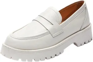 Loafers for Women Women's British Style Thick-Soled Casual Loafers Genuine Leather College Shoes for Girls