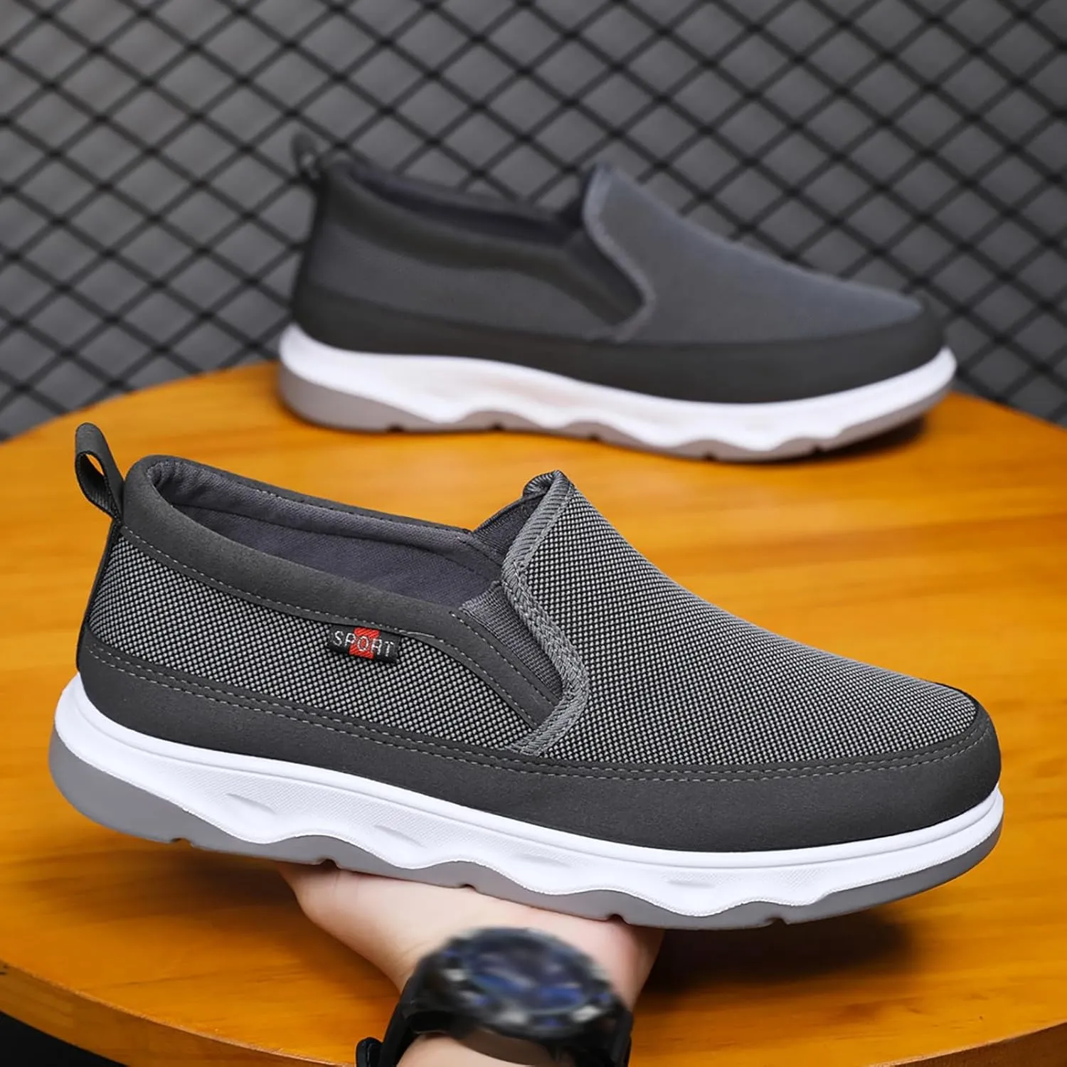 Mens Athletic Shoes Men's Sneakers Slip on Shoe for Men Tennis Shoe for Men Comfortable Breathable Sneaker