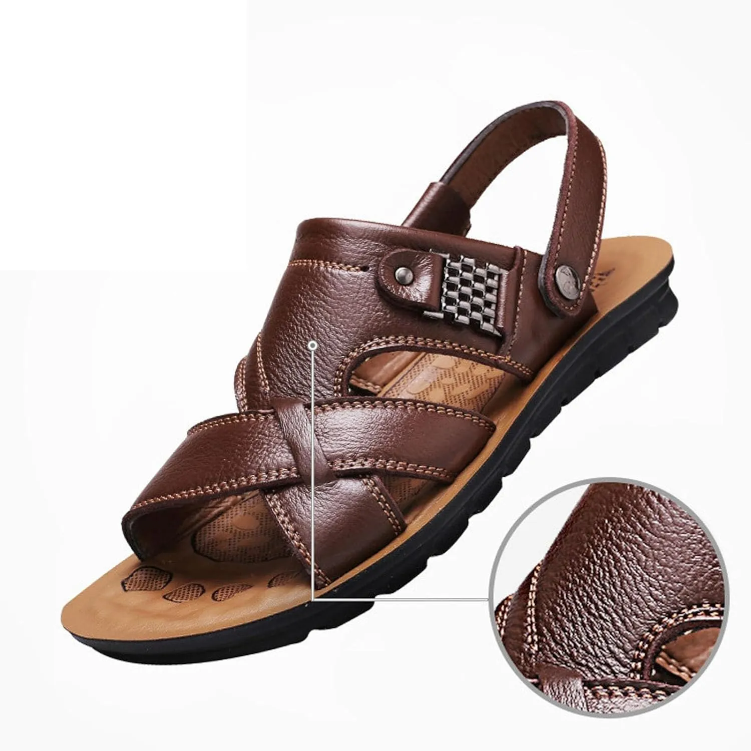 Men's Beach Hollow Soft Sole Comfortable Spring And Summer Casual Fashion Sandals Mens Dress Sandals