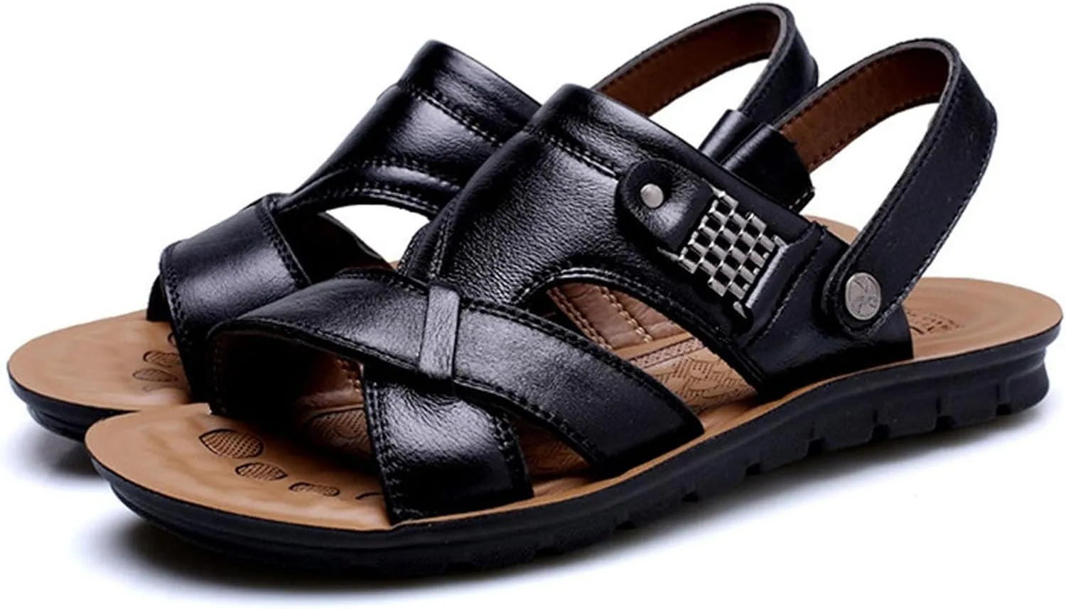 Men's Beach Hollow Soft Sole Comfortable Spring And Summer Casual Fashion Sandals Mens Dress Sandals