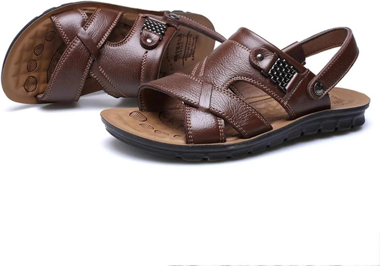 Men's Beach Hollow Soft Sole Comfortable Spring And Summer Casual Fashion Sandals Mens Dress Sandals