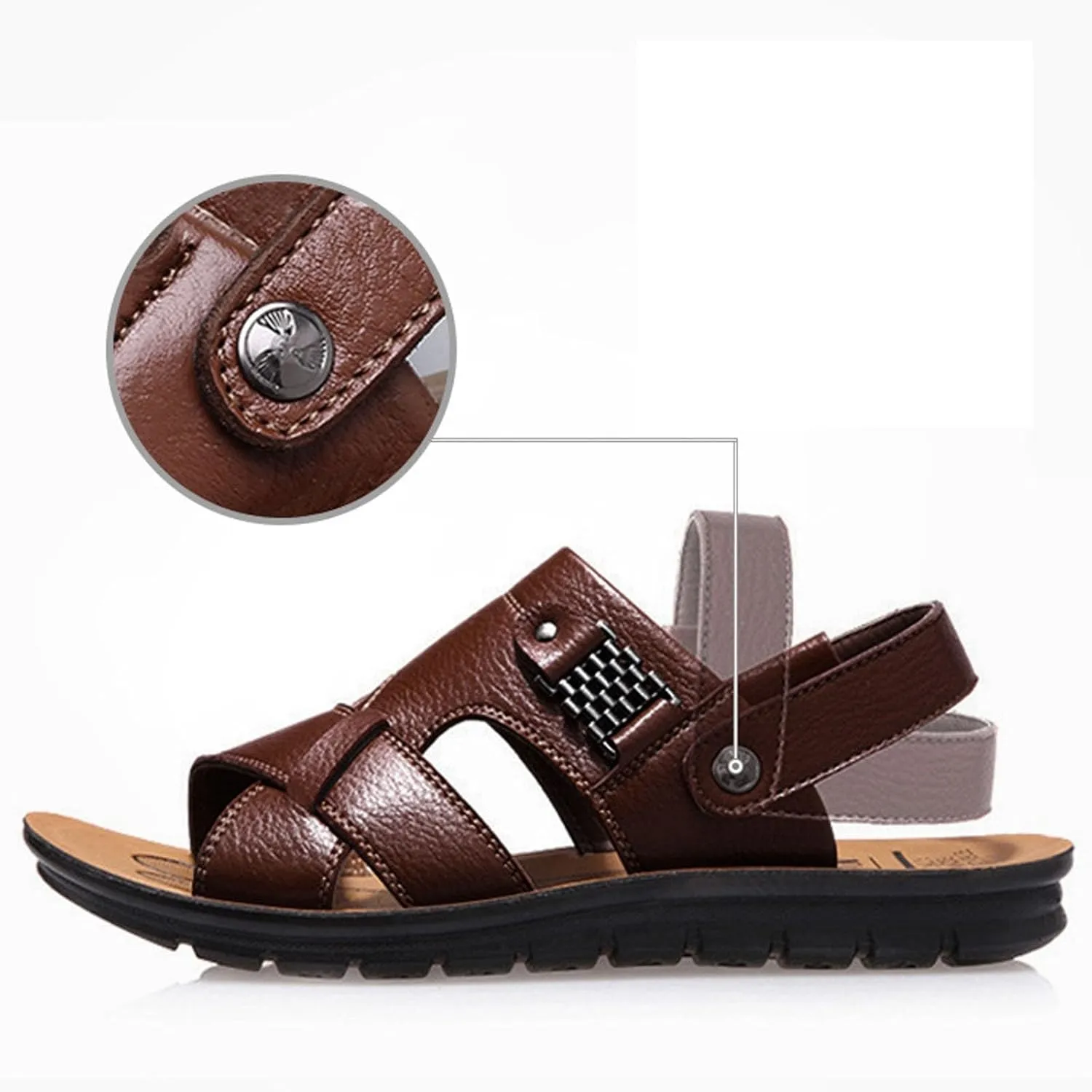 Men's Beach Hollow Soft Sole Comfortable Spring And Summer Casual Fashion Sandals Mens Dress Sandals