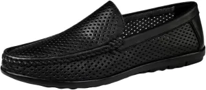 Men's Breathable Leather Loafers ?C Lightweight Slip-On Shoes with Anti-Slip Sole, Comfortable and Casual Slip-Resistant Design