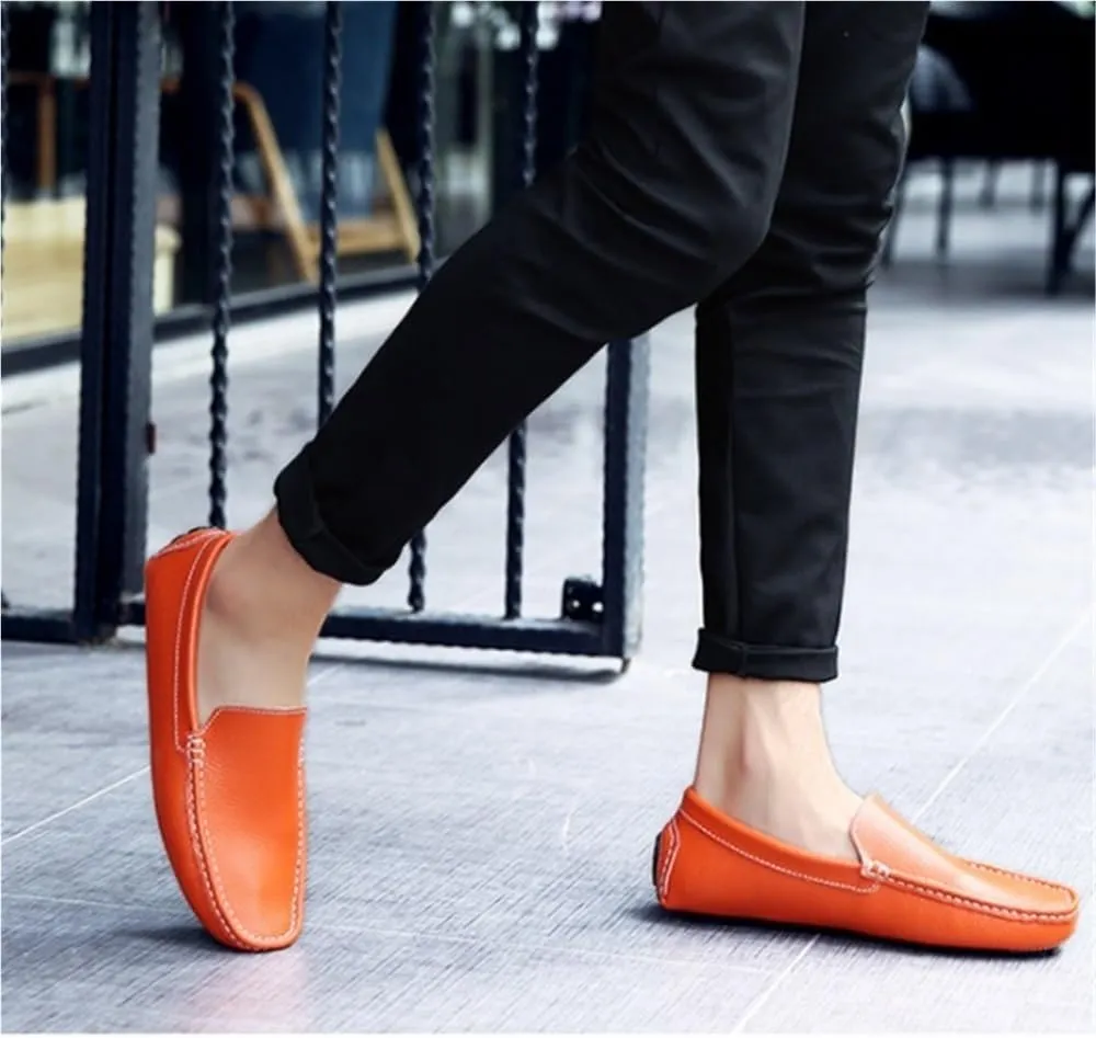 Men's Casual Loafers Slip On Leather Shoes for Business Office Work Wedding Comfortable Lightweight Walking Shoes