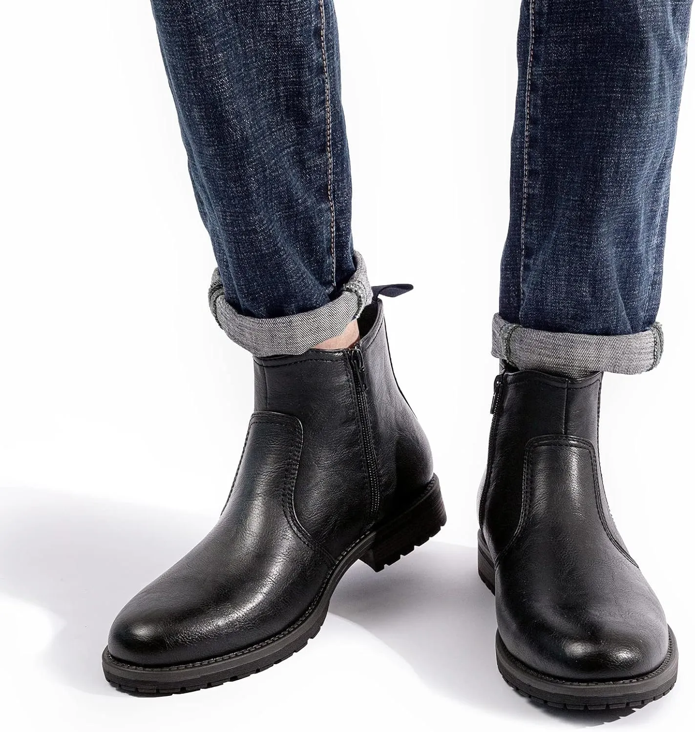 Men's Chelsea Boots Slip-on Formal Dress Boots for Men Casual Ankle Men Boots