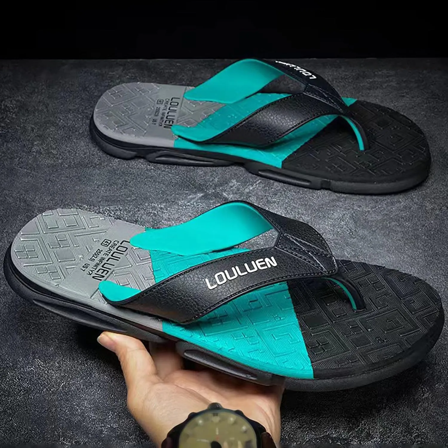 Mens Flip Flops Men's Beach Sandals Quick Dry Flip Flop Slides Men's Hiking Sandals Flip Flops for Men