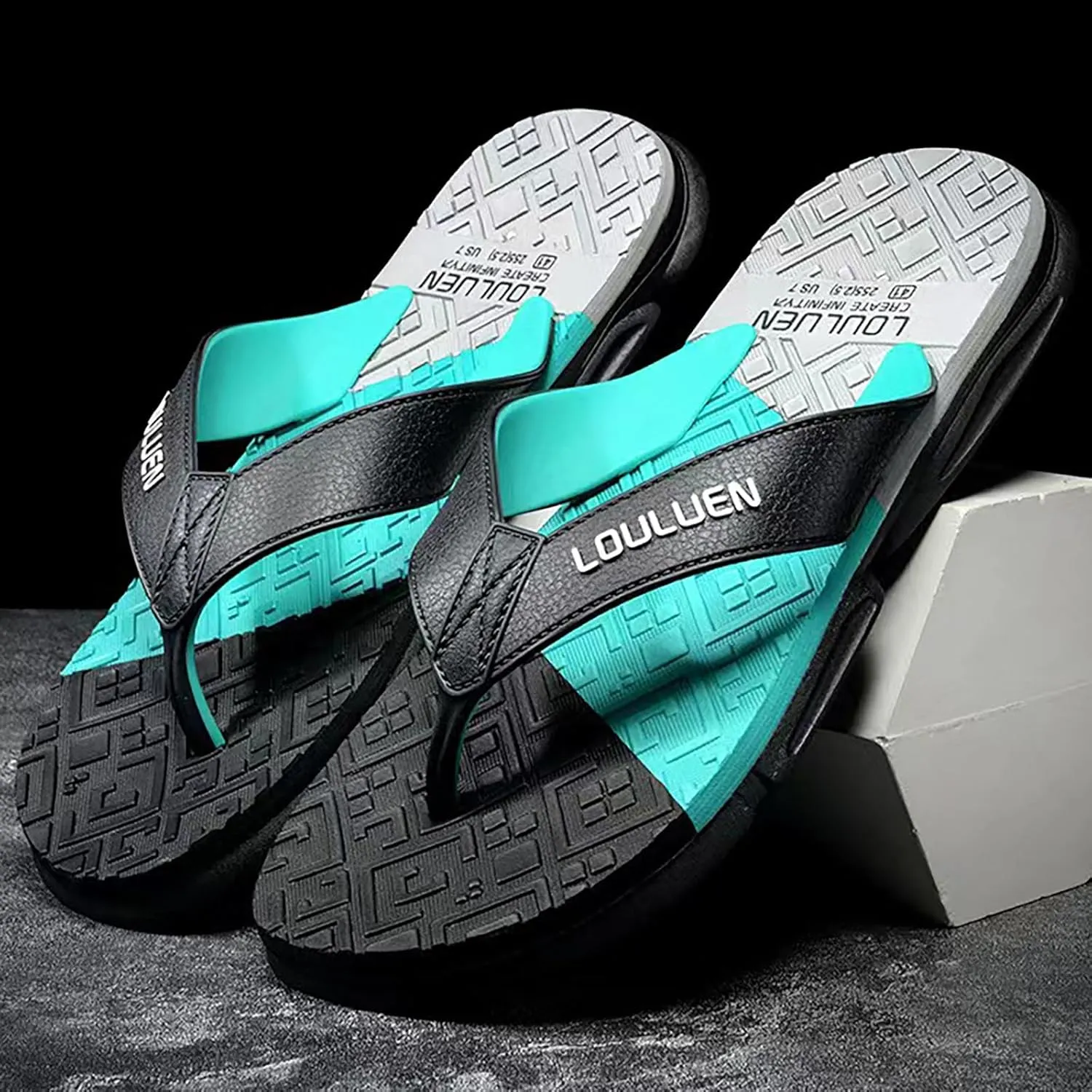Mens Flip Flops Men's Beach Sandals Quick Dry Flip Flop Slides Men's Hiking Sandals Flip Flops for Men