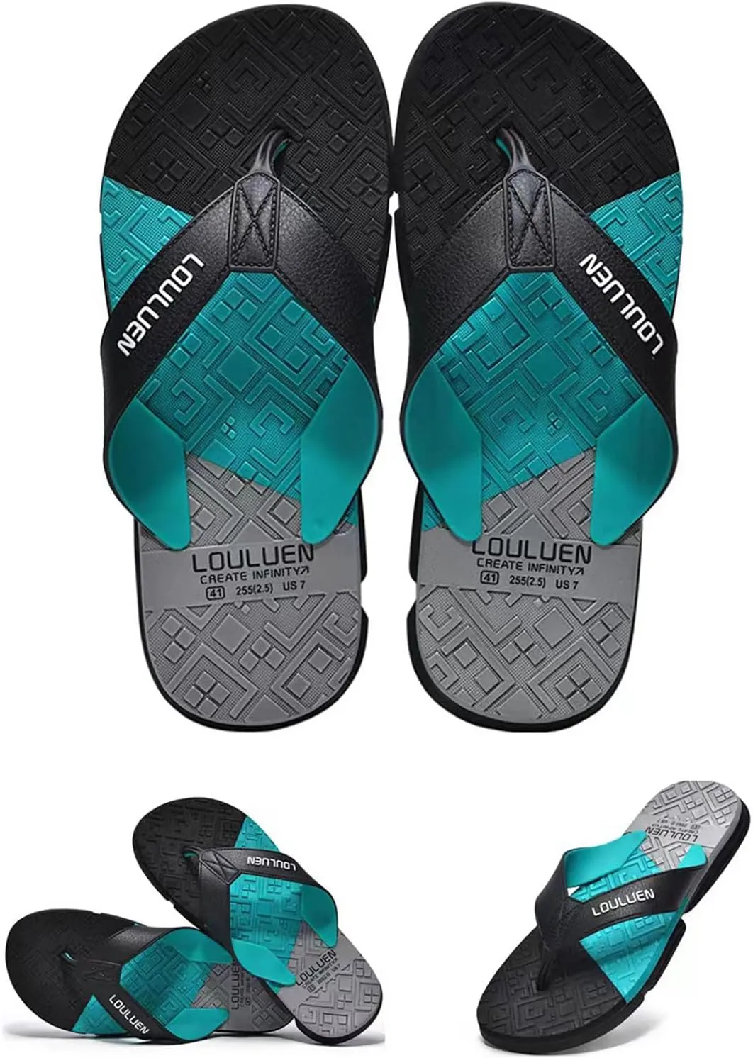 Mens Flip Flops Men's Beach Sandals Quick Dry Flip Flop Slides Men's Hiking Sandals Flip Flops for Men