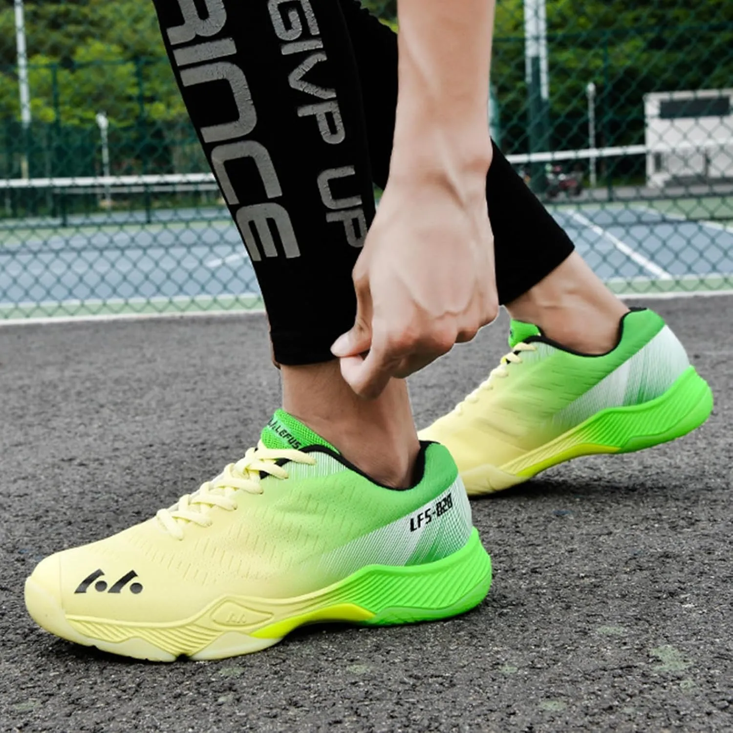 Men's Indoor Court Shoes for Tennis, Bottom wear Resistant Anti Slip Badminton Pickleball Sneakers Boys and Girls