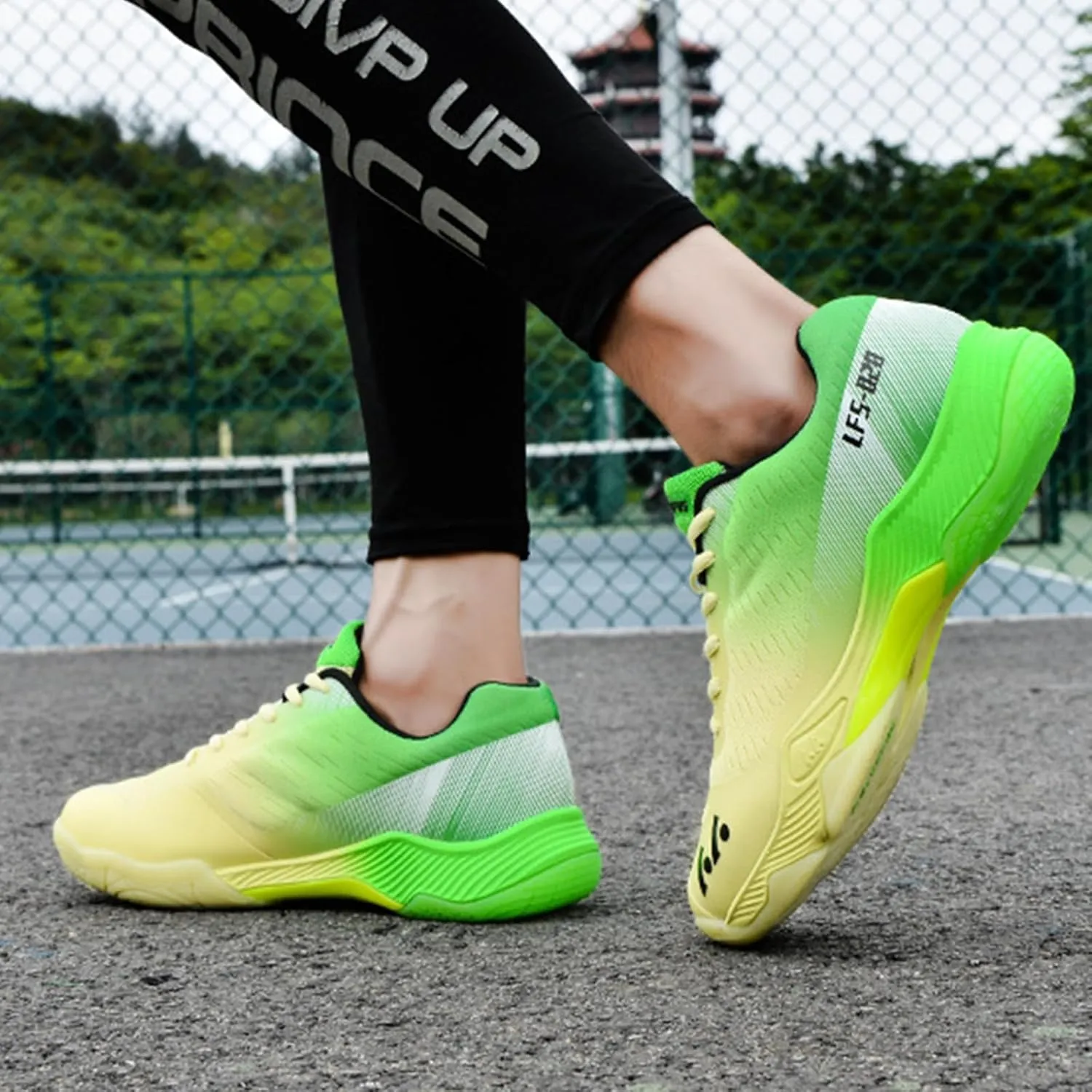 Men's Indoor Court Shoes for Tennis, Bottom wear Resistant Anti Slip Badminton Pickleball Sneakers Boys and Girls