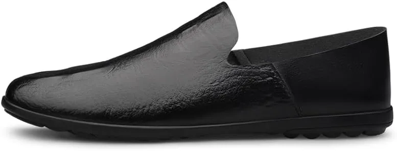 Mens Loafers Shoe Round Toe Faux Leather Loafer Shoes Lightweight Flexible Comfortable Walking Slip-on