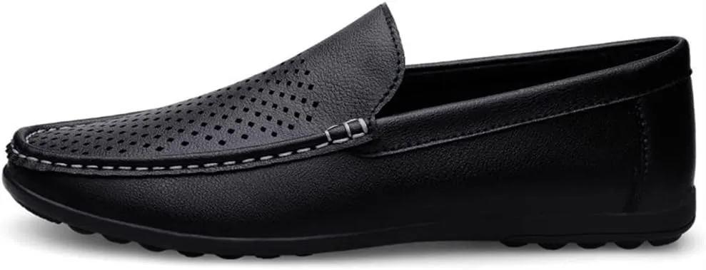 Men's Loafers Shoes Moccasins Shoes Breathable Simple Vegan Leather Flat Heel Flexible Slip Resistant Casual Slip-ons