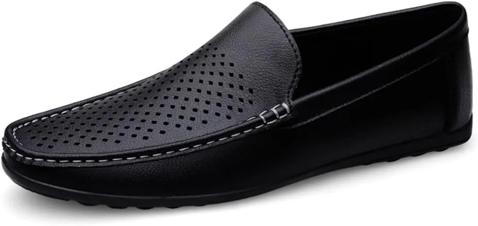 Men's Loafers Shoes Moccasins Shoes Breathable Simple Vegan Leather Flat Heel Flexible Slip Resistant Casual Slip-ons