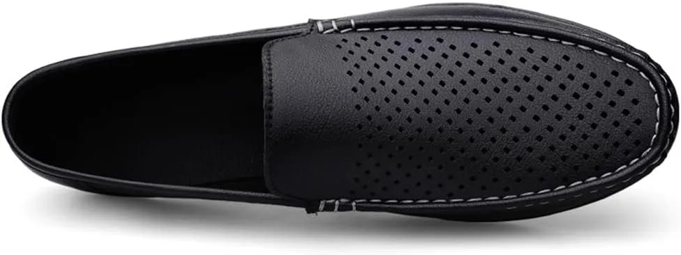 Men's Loafers Shoes Moccasins Shoes Breathable Simple Vegan Leather Flat Heel Flexible Slip Resistant Casual Slip-ons