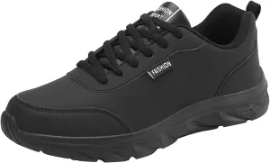 Mens Shoes Large Size Casual Leather Laace Up Solid Color Casual Fashion Simple Running Shoes Men Sneaker