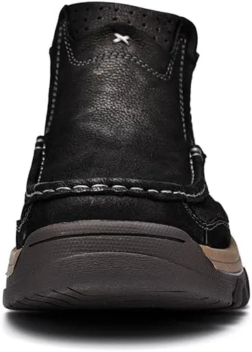 Men's Slip On Loafers Leather Mid-top Casual Outdoor Walking Shoes for Men