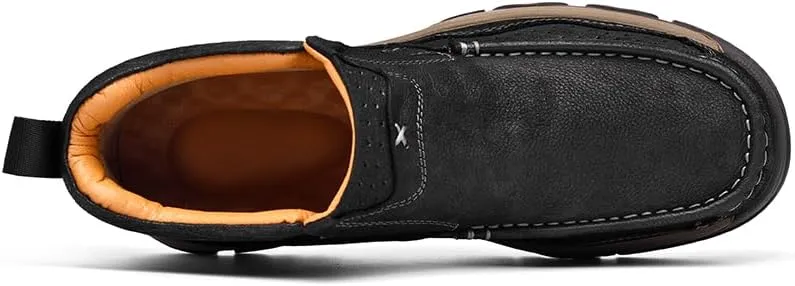 Men's Slip On Loafers Leather Mid-top Casual Outdoor Walking Shoes for Men