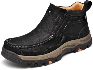 Men's Slip On Loafers Leather Mid-top Casual Outdoor Walking Shoes for Men