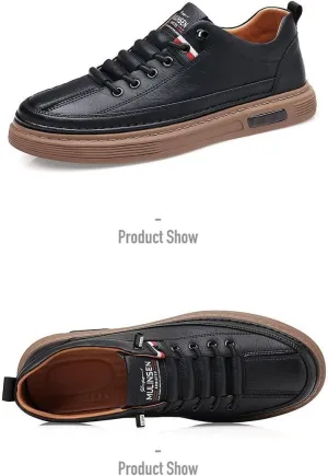 Men's Sneakers Leather Casual Shoes Fashionable Sneakers Skate Shoes