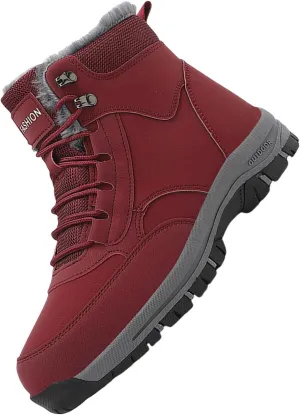 Men's Work Boots Slip On Hiking Sneakers Fur Lined Ankle Boot Womens Working Shoes Insulated Composite Safety Toe Waterproof Industrial Casual Hike Grounded Footwear