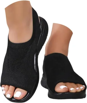 Mesh Orthopedic Sandals for Women 2025, Arch Support Orthotic Walking Shoe Open Toe Adjustable Ankle Strap Breathble Comfortable Wide Width Sandals