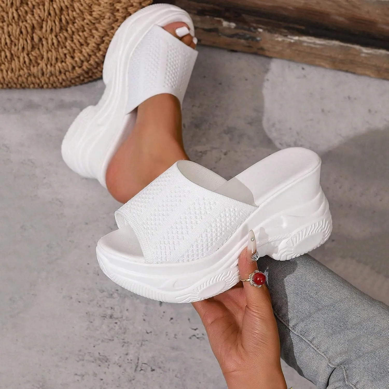 Mesh Walking Sandals with Arch Support Women 2025,Comfortable Hiking Sneakers with Orthotic,Outdoor Athletic Platform Sandalias Mujer Casual Open Toe Sport Sandals Summer Beach Shoe