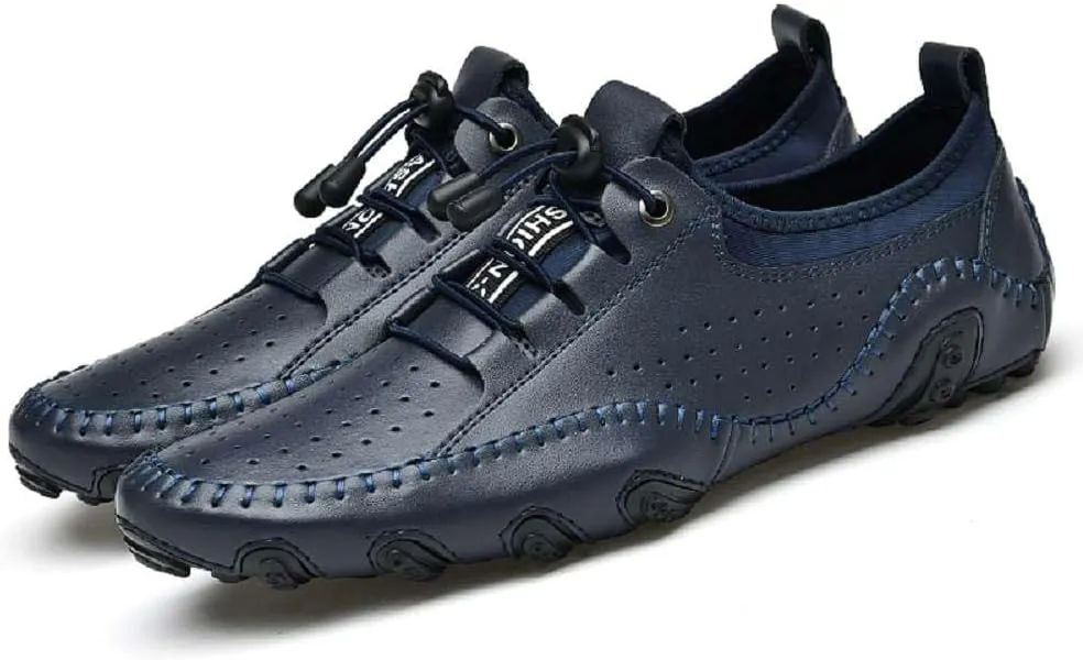 mitvr Men??s Casual Leather Loafers Shoes Penny Loafers Moccasin Flats Boat Shoes