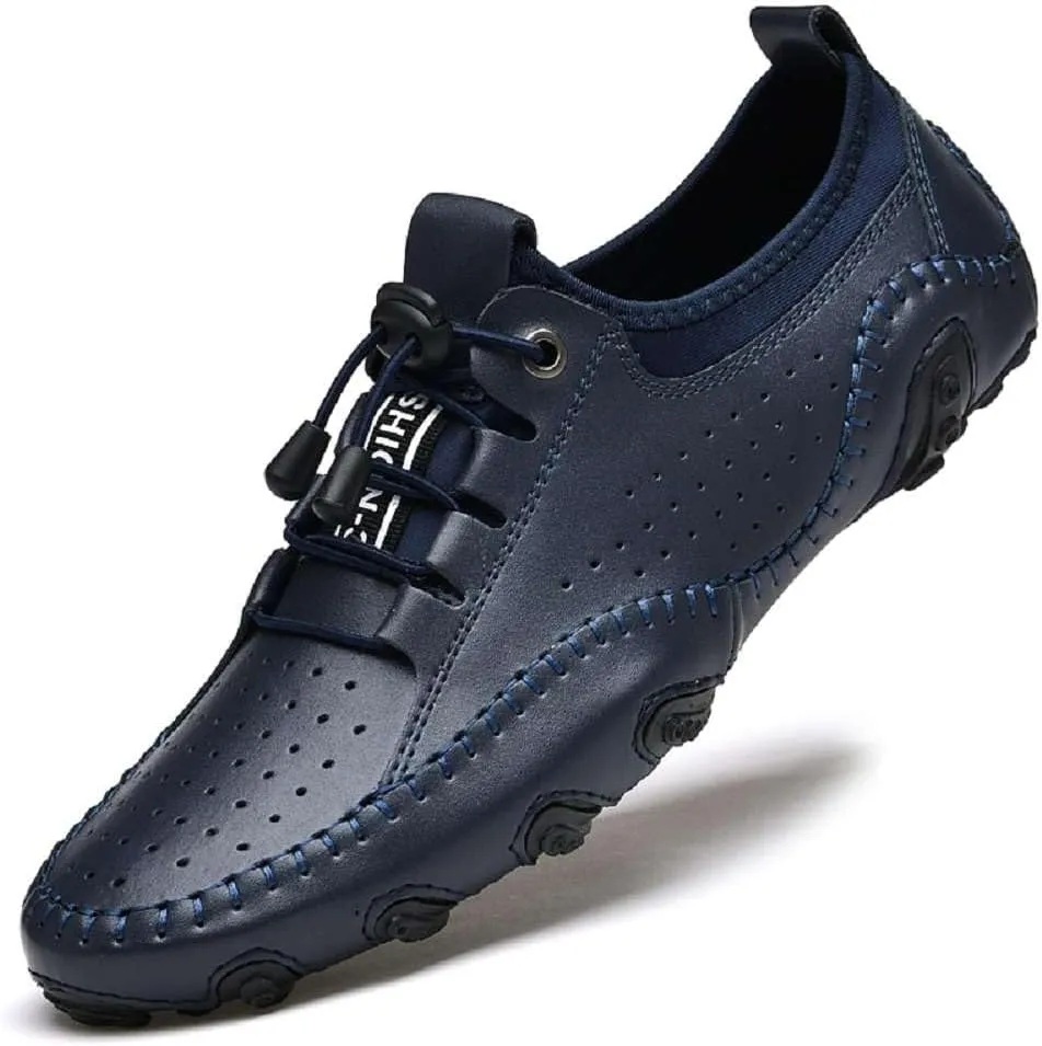 mitvr Men??s Casual Leather Loafers Shoes Penny Loafers Moccasin Flats Boat Shoes
