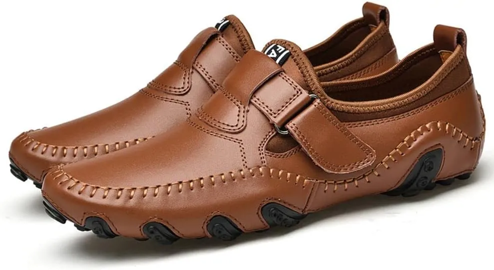 mitvr Men??s Casual Leather Loafers Shoes Penny Loafers Moccasin Flats Boat Shoes