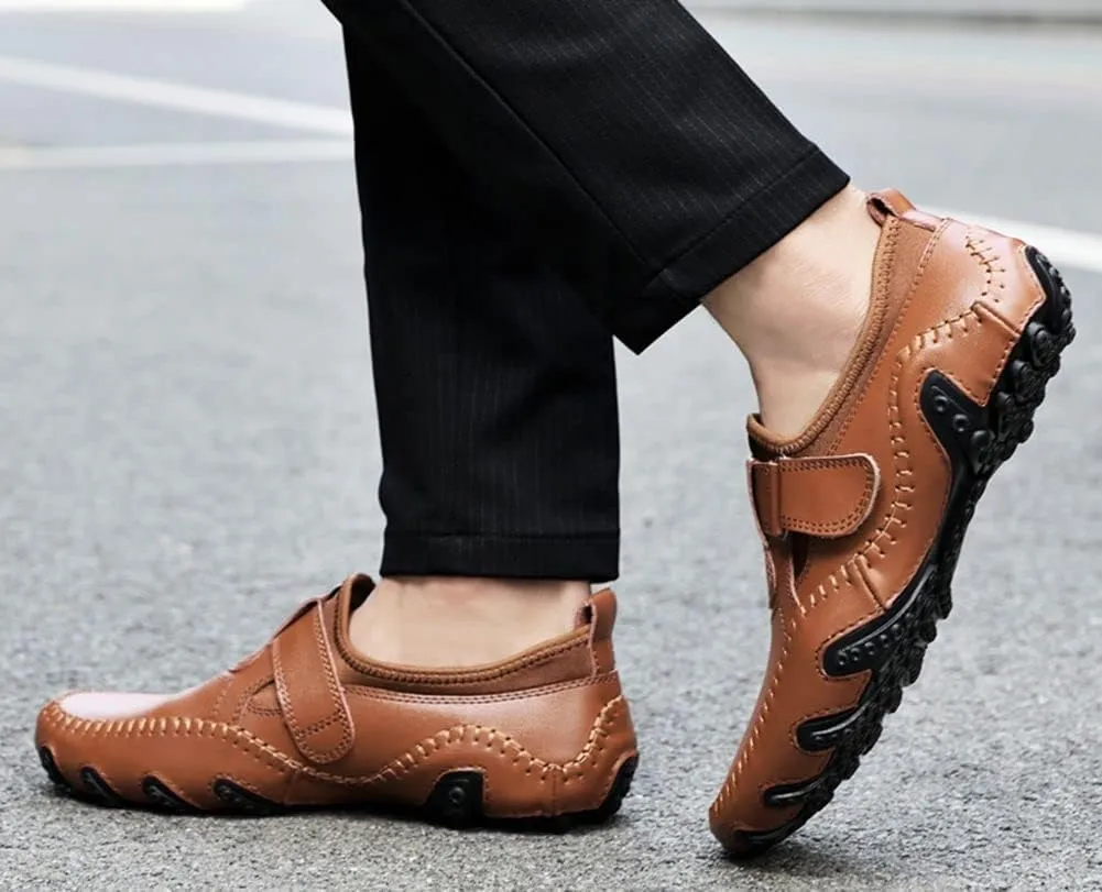 mitvr Men??s Casual Leather Loafers Shoes Penny Loafers Moccasin Flats Boat Shoes