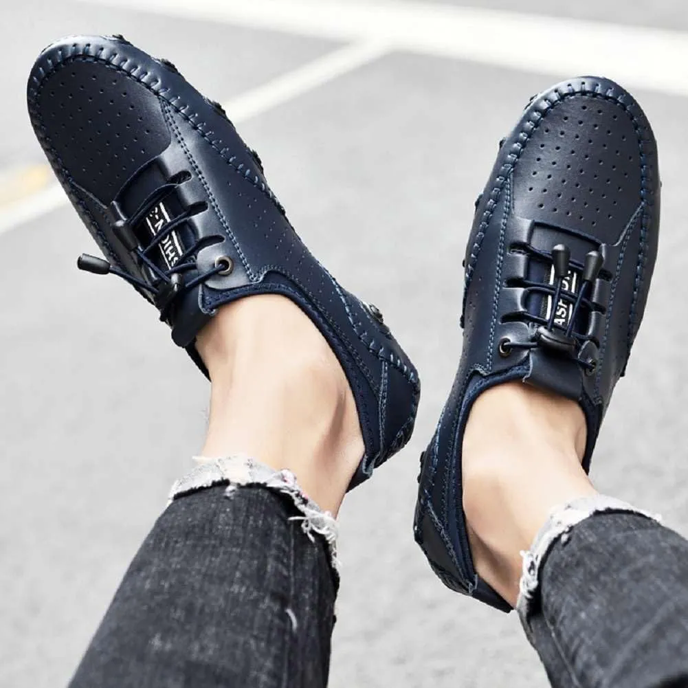 mitvr Men??s Casual Leather Loafers Shoes Penny Loafers Moccasin Flats Boat Shoes