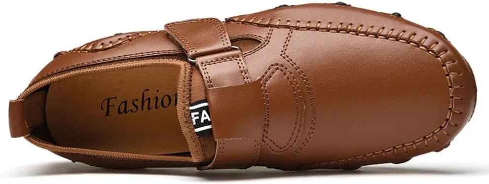 mitvr Men??s Casual Leather Loafers Shoes Penny Loafers Moccasin Flats Boat Shoes