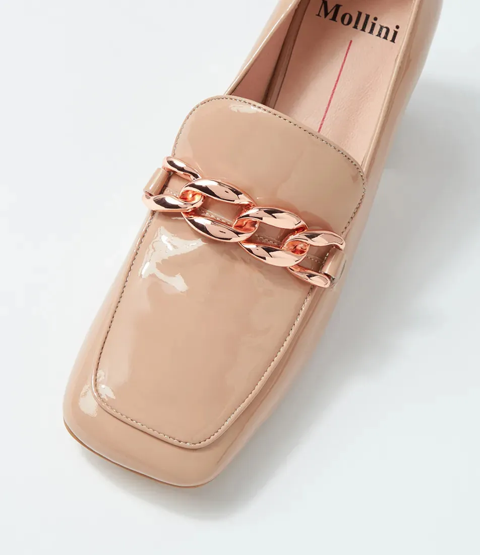 Mollini | Tulsa Nude Patent Leather Heels