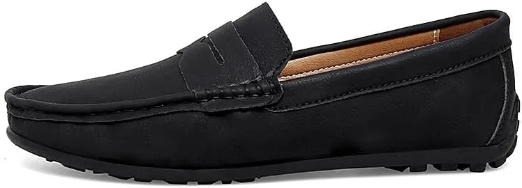 New Mens Loafers Penny Loafers PU Leather Driving Loafers Comfortable Anti-Slip Flexible Outdoor Slip-ons