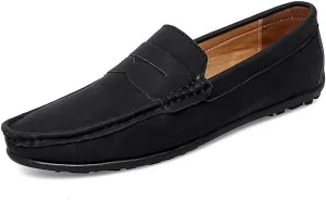 New Mens Loafers Penny Loafers PU Leather Driving Loafers Comfortable Anti-Slip Flexible Outdoor Slip-ons