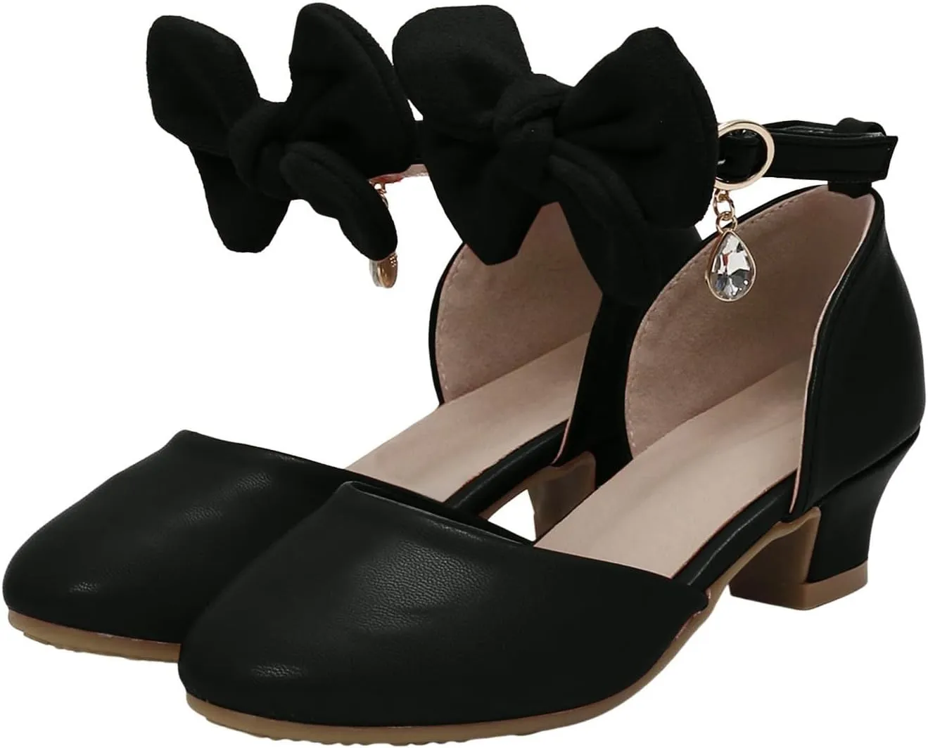 Open Toe Sandals Girls Princess Shoes Little Girl Hollow Bow Sandals Children Dance Performance Dress High Heels