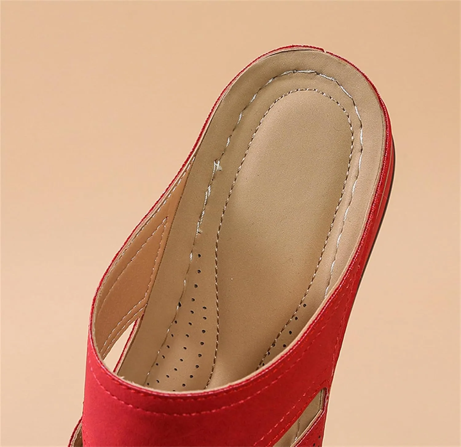 Open Toe Summer Wedge Sandals for Women Espadrille Platform Sandals Slip Casual Shoes Fish Mouth Beach Slides,Yellow,US9/EU41