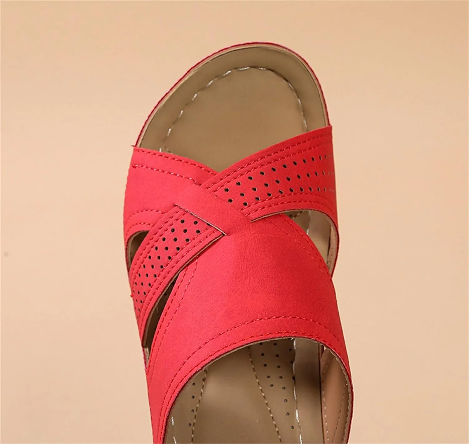 Open Toe Summer Wedge Sandals for Women Espadrille Platform Sandals Slip Casual Shoes Fish Mouth Beach Slides,Yellow,US9/EU41