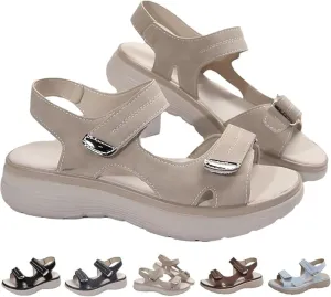Orthopedic Sandals for Women Arch Support Dressy Summer Comfortable Walking Sandals Wide Width Dress Shoes Soft Cushion Foam Wedges Comfy Recovery Hiking Sandal