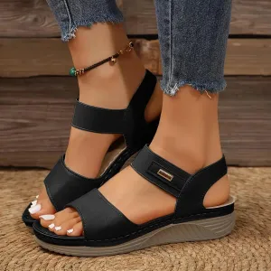 Orthopedic Sandals for Women Arch Support Walking Sandals Dressy Summer Wedge Sandals 2025 Flip Flops Casual Boho Slip on Shoes Comfortable Outdoor Shoes Open Toe Beach Vacation