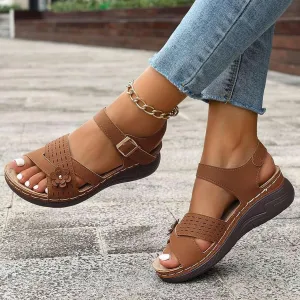 Orthopedic Sandals for Women Arch Support Walking Sandals Dressy Summer Wedge Sandals 2025 Flip Flops Casual Boho Slip on Shoes Comfortable Outdoor Shoes Open Toe Beach Vacation