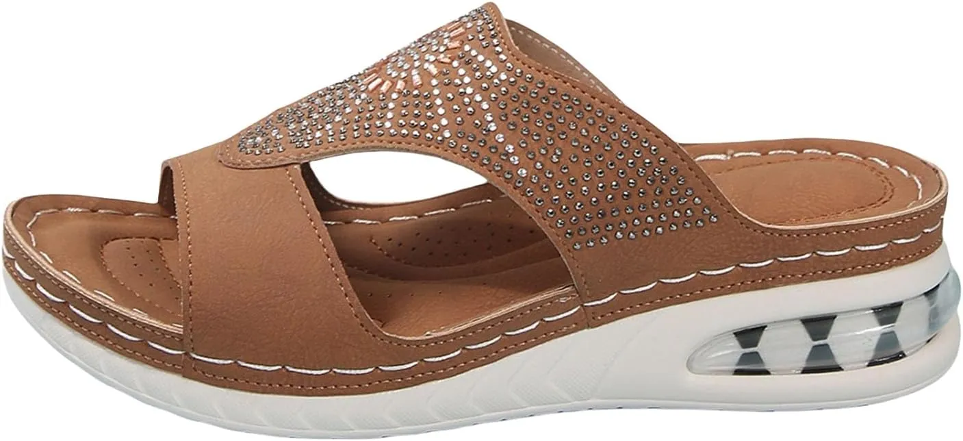 Orthopedic Sandals for Women Comfort Slide Slippers Wide Width Arch Support Shoes Beach Outdoor Walking Boho Sandals