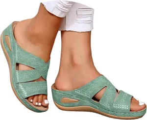 Orthopedic Sandals for Women Dressy Comfortable Arch Support Wedge Sandals Non Slip Best Walking Flip Flops Sandals